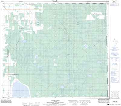 Natural Resources Canada Frank Lake, AB (083N15 CanMatrix) digital map