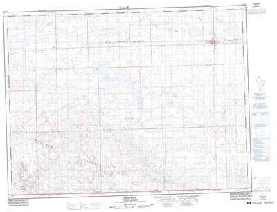 Natural Resources Canada Frontier, SK (072F02 CanMatrix) digital map