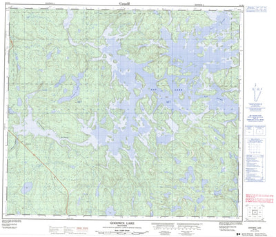 Natural Resources Canada Goodwin Lake, MB (064B04 CanMatrix) digital map