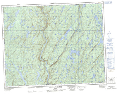 Natural Resources Canada Grand Lac Au Sable, QC (022O08 CanMatrix) digital map