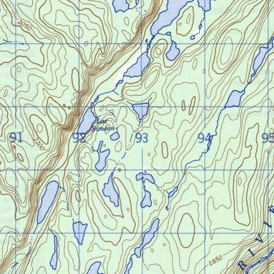 Natural Resources Canada Grand Lac Au Sable, QC (022O08 CanMatrix) digital map