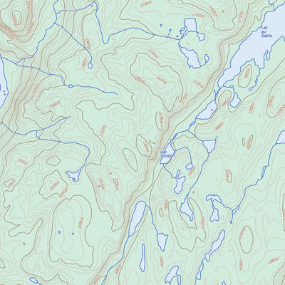 Natural Resources Canada Grand Lac Au Sable, QC (022O08 Toporama) digital map