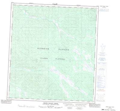 Natural Resources Canada Grand Valley Creek, YT (115P04 CanMatrix) digital map