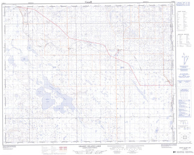 Natural Resources Canada Grassy Island Lake, AB (072M16 CanMatrix) digital map