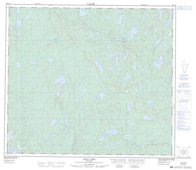 Natural Resources Canada Hall Lake, MB (063O13 CanMatrix) digital map