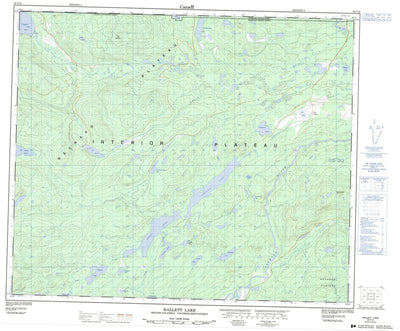 Natural Resources Canada Hallett Lake, BC (093F15 CanMatrix) digital map