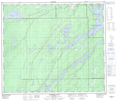 Natural Resources Canada Hambone Lake, MB (063O08 CanMatrix) digital map