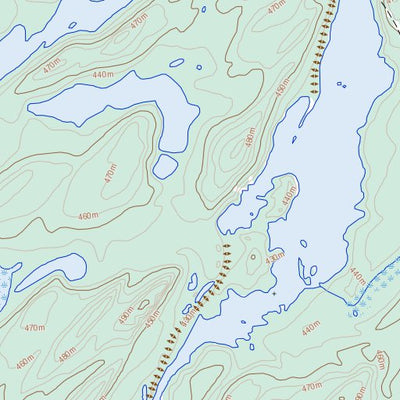 Natural Resources Canada Henday Lake (074I08 Toporama) digital map
