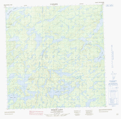 Natural Resources Canada Heron Lake, NT (075F06 CanMatrix) digital map