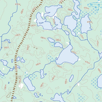 Natural Resources Canada Hodges Lake, SK (074H07 Toporama) digital map