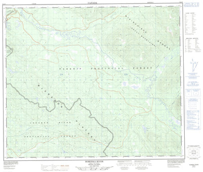 Natural Resources Canada Hominka River, BC (093J09 CanMatrix) digital map