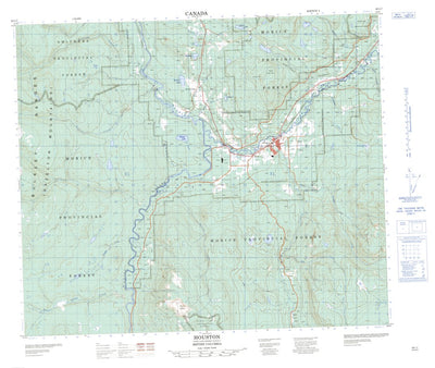 Natural Resources Canada Houston, BC (093L07 CanMatrix) digital map