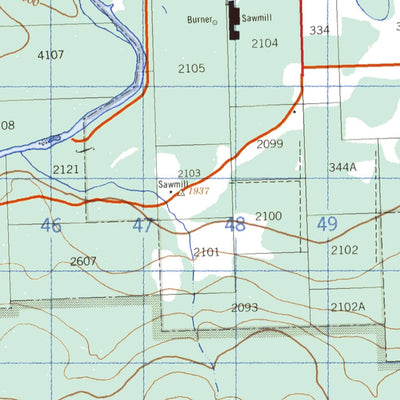 Natural Resources Canada Houston, BC (093L07 CanMatrix) digital map