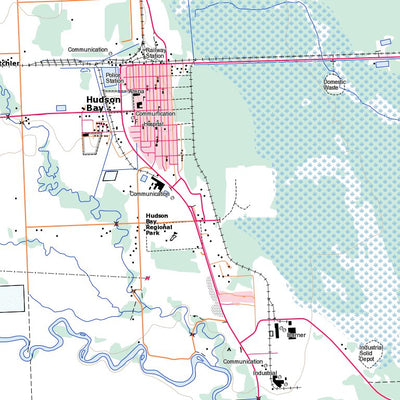 Natural Resources Canada Hudson Bay, SK (063D16 Toporama) digital map