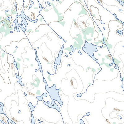 Natural Resources Canada Impact Lake, NU (086N11 Toporama) digital map