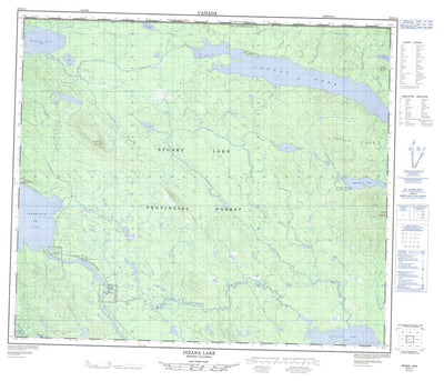Natural Resources Canada Inzana Lake, BC (093K15 CanMatrix) digital map