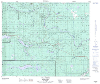 Natural Resources Canada Isle Pierre, BC (093G14 CanMatrix) digital map