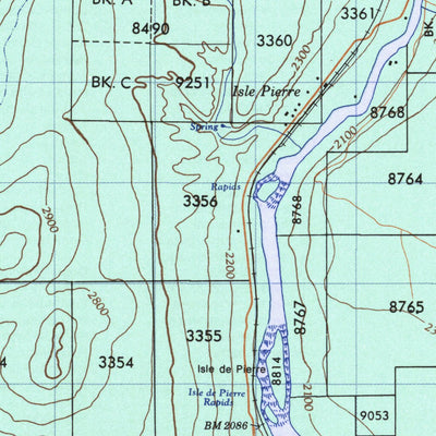 Natural Resources Canada Isle Pierre, BC (093G14 CanMatrix) digital map