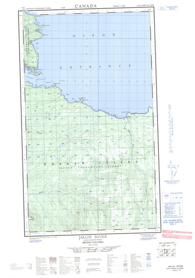 Natural Resources Canada Jalun River West, BC (103K02_W CanMatrix) digital map