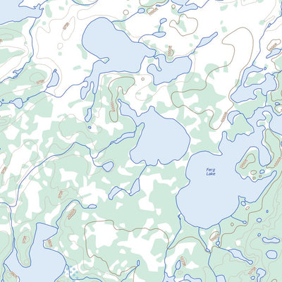 Natural Resources Canada Jensen Lake, MB (064A12 Toporama) digital map