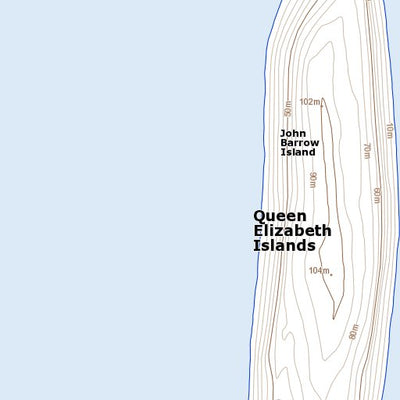 Natural Resources Canada John Barrow Island (069A10 Toporama) digital map