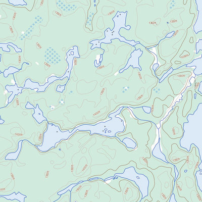 Natural Resources Canada Kamatsi Lake, MB (064D01 Toporama) digital map