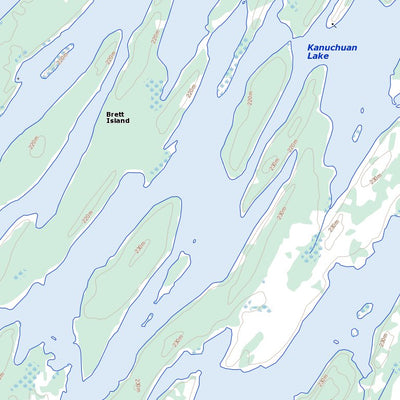 Natural Resources Canada Kanuchuan Lake, ON (043D13 Toporama) digital map