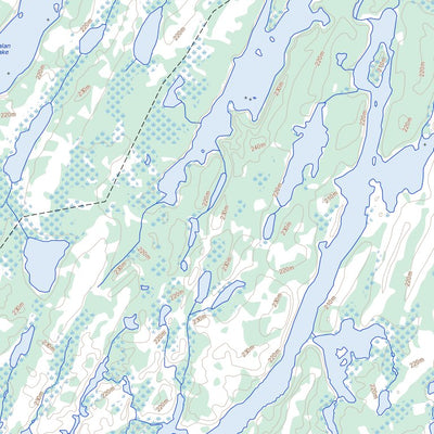 Natural Resources Canada Kanuchuan Lake, ON (043D13 Toporama) digital map