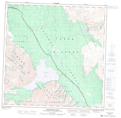 Natural Resources Canada Kathleen Lakes, YT (115A11 CanMatrix) digital map