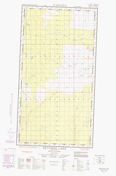 Natural Resources Canada Ketchum Lake East, BC (104J05_E CanMatrix) digital map