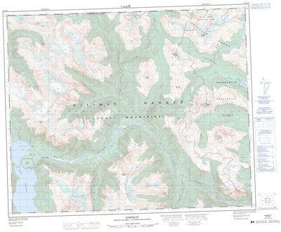 Natural Resources Canada Kimsquit, BC (093D15 CanMatrix) digital map