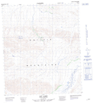 Natural Resources Canada Kit Lake, YT (116B15 CanMatrix) digital map