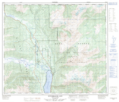 Natural Resources Canada Kitsumkalum Lake, BC (103I15 CanMatrix) digital map