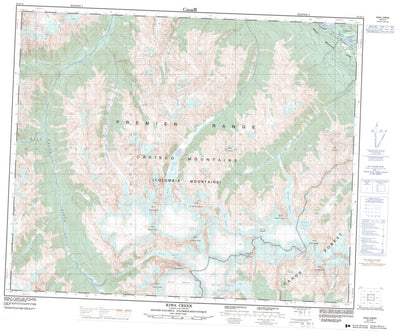 Natural Resources Canada Kiwa Creek, BC (083D13 CanMatrix) digital map