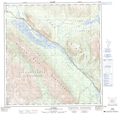 Natural Resources Canada Koidern, YT (115F16 CanMatrix) digital map