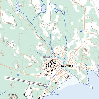 Natural Resources Canada Kuujjuaq, QC (024K01 Toporama) digital map