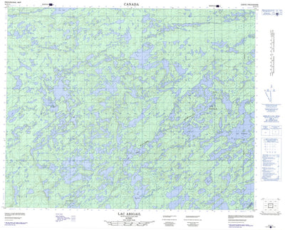Natural Resources Canada Lac Abigail, QC (032O13 CanMatrix) digital map