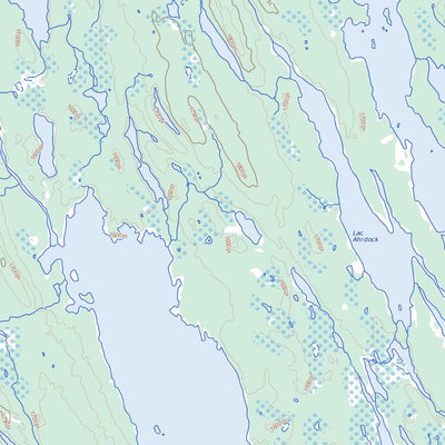 Natural Resources Canada Lac Ahr, QC (023O10 Toporama) digital map