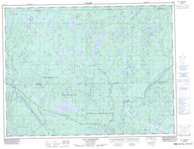 Natural Resources Canada Lac Aigremont, QC (032H05 CanMatrix) digital map