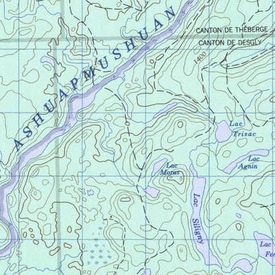 Natural Resources Canada Lac Aigremont, QC (032H05 CanMatrix) digital map