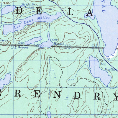 Natural Resources Canada Lac Antiquois, QC (031N04 CanMatrix) digital map