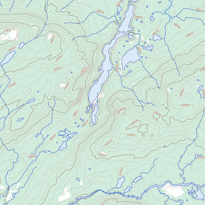 Natural Resources Canada Lac Barou, QC (033A01 Toporama) digital map