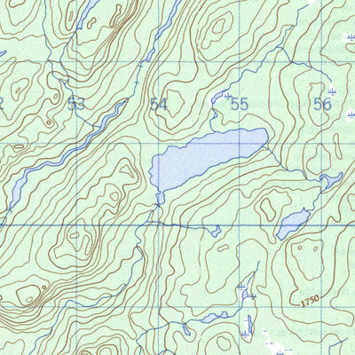 Natural Resources Canada Lac Barrin, QC (012M08 CanMatrix) digital map