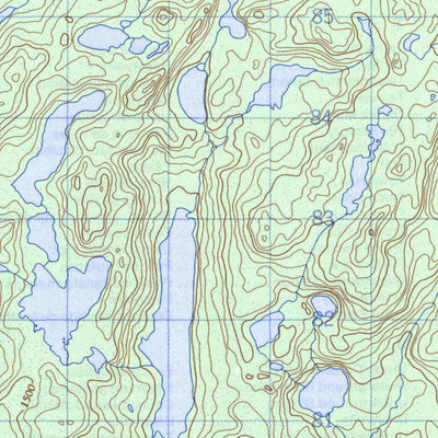 Natural Resources Canada Lac Barrin, QC (012M08 CanMatrix) digital map