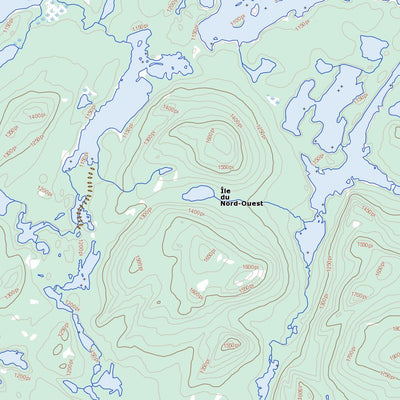 Natural Resources Canada Lac Bellinger, QC (032O08 Toporama) digital map