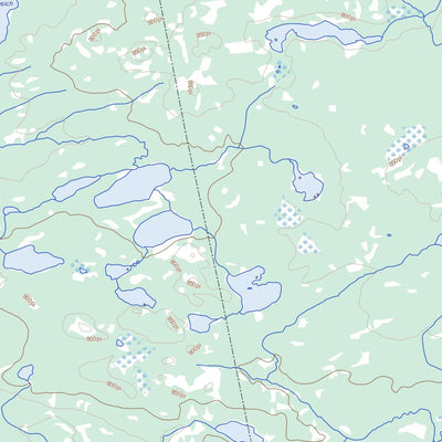 Natural Resources Canada Lac Bernou, QC (033C11 Toporama) digital map