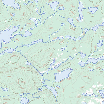 Natural Resources Canada Lac Boisseau, QC (033A14 Toporama) digital map