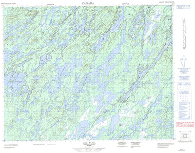 Natural Resources Canada Lac Bueil, QC (032J16 CanMatrix) digital map