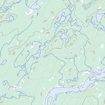 Natural Resources Canada Lac Cadieux, QC (033A07 Toporama) digital map
