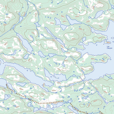 Natural Resources Canada Lac Caujan, QC (033P06 Toporama) digital map